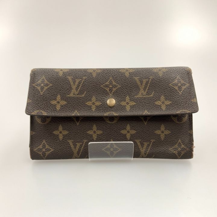 LOUIS VUITTON ルイヴィトン モノグラム ポルトフォイユ インターナショナル 三つ折り長財布 M61217 ブラウン  現状渡し｜中古｜なんでもリサイクルビッグバン