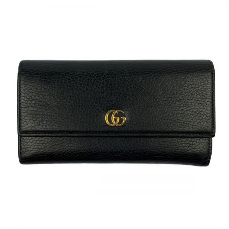  GUCCI グッチ コンチネンタルウォレット 　プチマーモント　長財布 456116-1000 ブラック