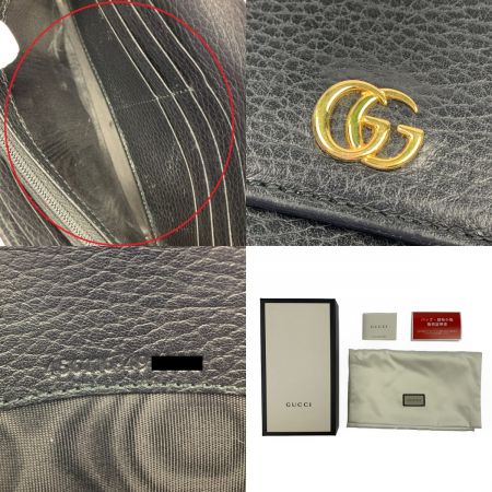  GUCCI グッチ コンチネンタルウォレット 　プチマーモント　長財布 456116-1000 ブラック