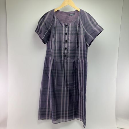  BURBERRY バーバリー LONDON バーバリーロンドン シルク ワンピース SIZE 44 パープル 開封未使用品