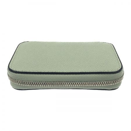  Valextra ヴァレクストラ カードケース ラウンドファスナー ライトグリーン