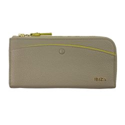 ▽▽ IBIZA イビサ Arco アルコ　L字ファスナー長財布 ライトグレー Aランク