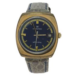 ▽▽ HAMILTON ハミルトン 自動巻き セルフワインディング ネイビー Cランク