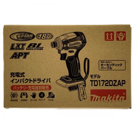  MAKITA マキタ 充電式インパクトドライバ 18V  TD172DZAP オーセンティックパープル 開封未使用品