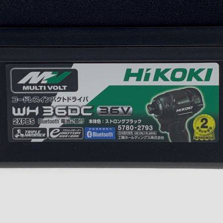 HiKOKI ハイコーキ インパクトドライバ マルチボルト 36V WH36DC(2XPBS) ブラック