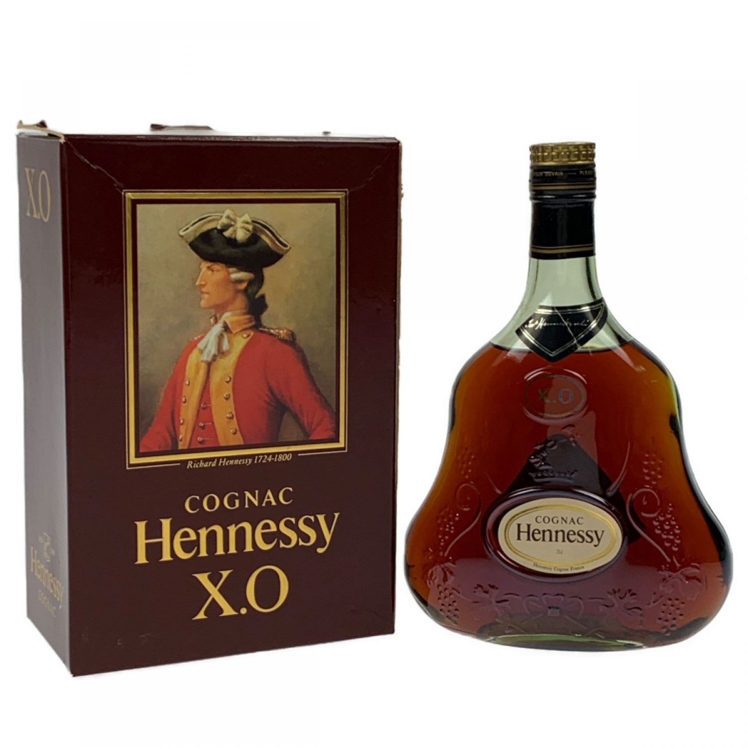 中古】 Hennessy ヘネシー XO 金キャップ グリーンボトル 700ml ラベル