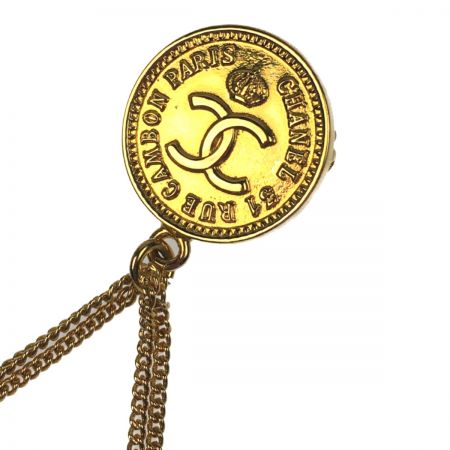  CHANEL シャネル ヴィンテージ ブローチ バッグモチーフ マトラッセ ゴールド
