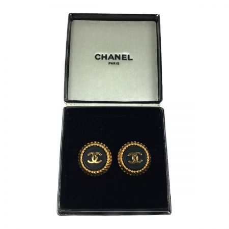 中古】 CHANEL シャネル ヴィンテージ ココマーク イヤリング ブラック ...