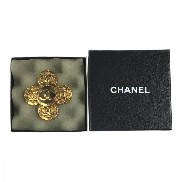 CHANEL シャネル ブローチ ココマーク 十字 花 ゴールド｜中古｜なんでもリサイクルビッグバン