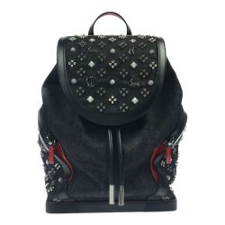 ▽▽ Christian Louboutin クリスチャンルブタン Explorafunk リュック スタッズ デニム Bランク