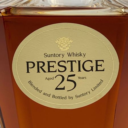 【北海道内限定発送】 SUNTORY サントリー PRESTIGE プレステージ 25年 750ml カガミクリスタル 未開栓
