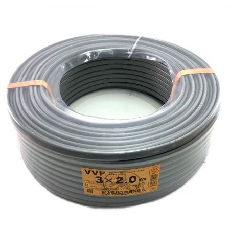  富士電線工業(FUJI ELECTRIC WIRE) VVFケーブル 3×2.0mm 100m巻 灰色