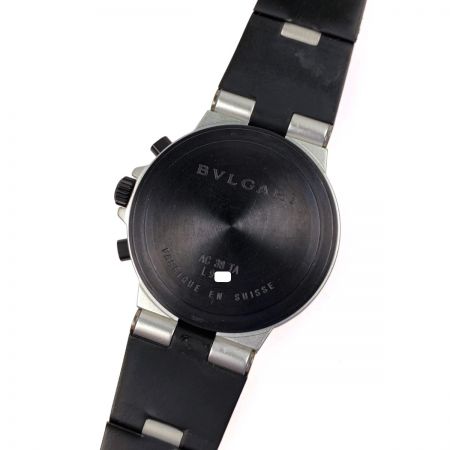  BVLGARI ブルガリ アルミニウム パンダダイヤル AC38 L9924 ベルト一部割れ