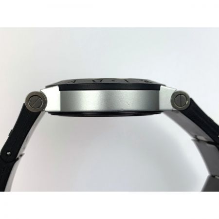  BVLGARI ブルガリ アルミニウム パンダダイヤル AC38 L9924 ベルト一部割れ