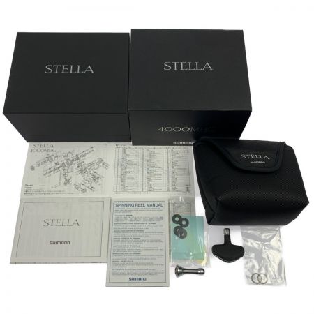  SHIMANO シマノ 18ステラ 4000MHG ハンドルノブカスタム 夢屋リールスタンド付属 03810