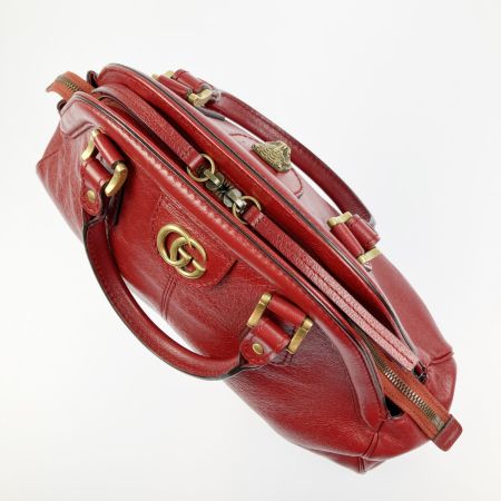  GUCCI グッチ ハンドバッグ リベル トップハンドル ミディアム  516459 レッド ストラップ欠品