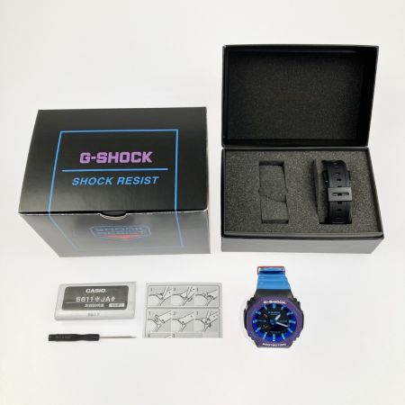  CASIO カシオ G-SHOCK GA-2100THS パープル ラバーバンド 箱替えバンド付 GA-2100THS