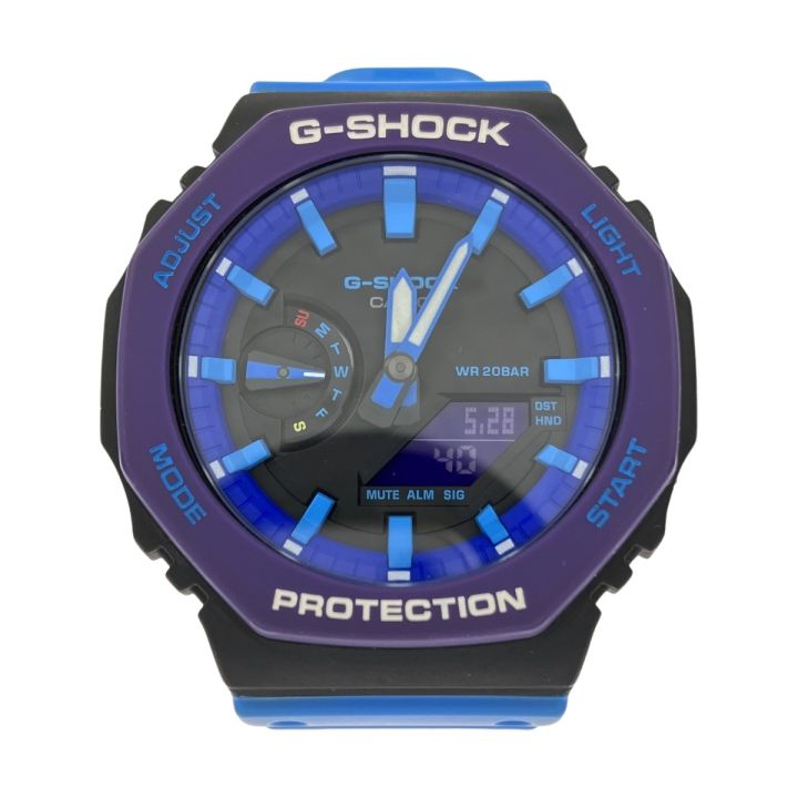 【レア色/廃盤品】CASIO カシオ G-SHOCKG- 8100 スクエア 青 CASIO カシオ G-SHOCK GA-2100THS パープル ラバーバンド 箱替えバンド
