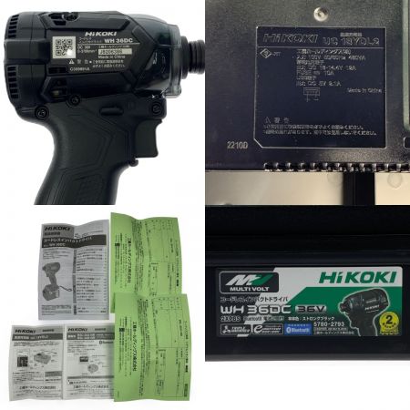  HiKOKI ハイコーキ インパクトドライバ マルチボルト 36V  WH36DC(2XPBS) ストロングブラック