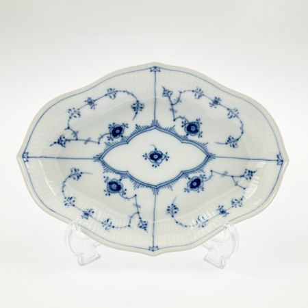  ROYAL COPENHAGEN ロイヤル・コペンハーゲン ブルーフルーテッド プレイン 22cm 舟型ディッシュ