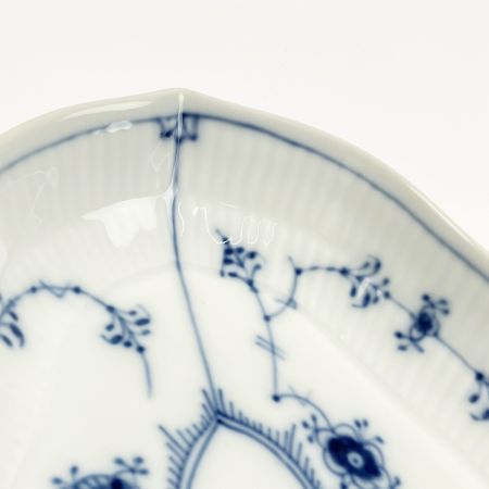  ROYAL COPENHAGEN ロイヤル・コペンハーゲン ブルーフルーテッド プレイン 22cm 舟型ディッシュ
