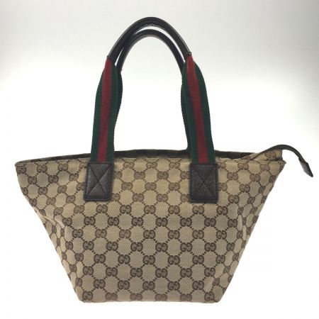  GUCCI グッチ GGキャンバス トートバッグ 131228 ベージュ x ブラウン