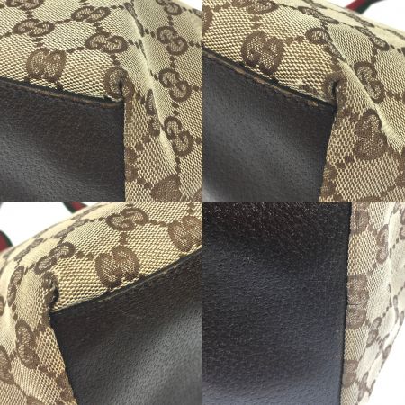 GUCCI グッチ GGキャンバス トートバッグ 131228 ベージュ x ブラウン