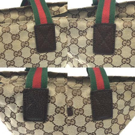  GUCCI グッチ GGキャンバス トートバッグ 131228 ベージュ x ブラウン