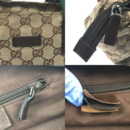  GUCCI グッチ GGキャンバス トートバッグ 131228 ベージュ x ブラウン