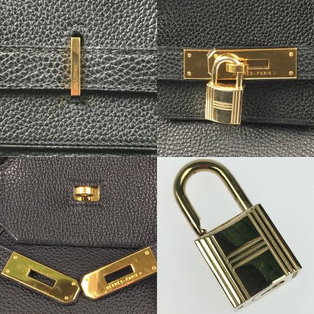  HERMES エルメス バーキン40 ハンドバッグ トゴ H刻印 2004年 ゴールド金具 ブラック