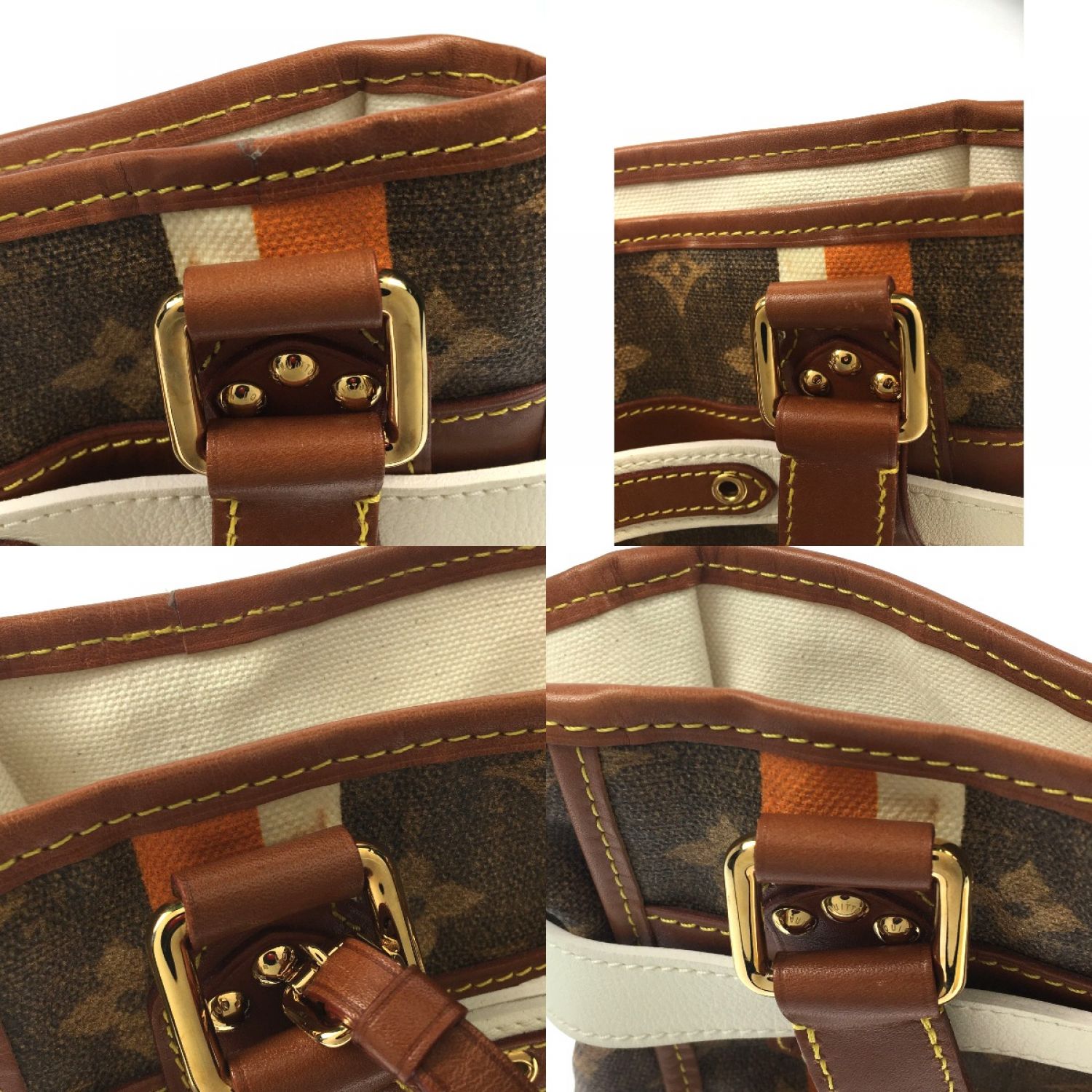 中古】 LOUIS VUITTON ルイヴィトン モノグラム・ティセ ハンドバッグ