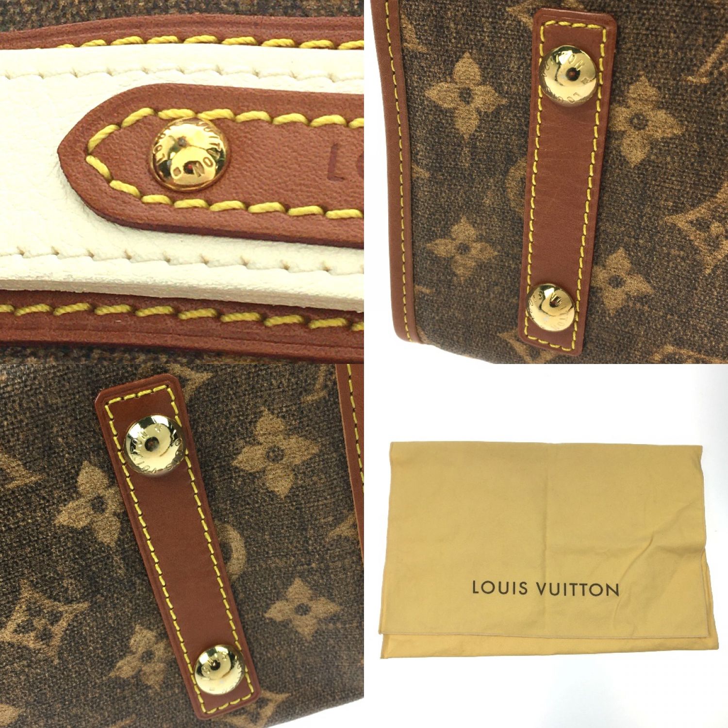 中古】 LOUIS VUITTON ルイヴィトン モノグラム・ティセ ハンドバッグ