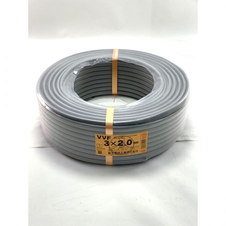  富士電線工業(FUJI ELECTRIC WIRE) VVFケーブル 3×2.0mm 100m巻 灰色