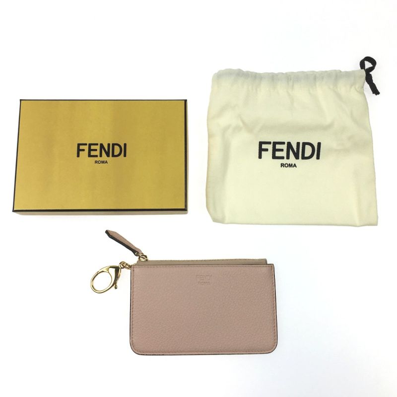 中古】 FENDI フェンディ ピーカブー キーケース 8AP161 ライトピンク