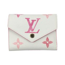 ▽▽ LOUIS VUITTON ルイヴィトン バイ・ザ・プール ポルトフォイユ・ヴィクトリーヌ 財布 M82406 ホワイト x ピンク Bランク