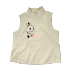 ▽▽ Munsingwear マンシングウェア ゴルフウェア レディース ノースリーブ サイズLL LG5058 アイボリー Bランク
