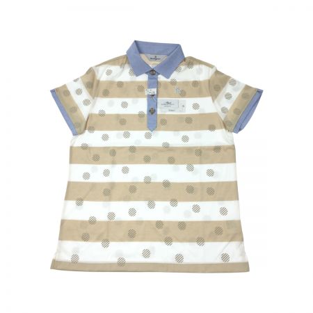  Munsingwear マンシングウェア ゴルフウェア レディース 半袖 サイズLL SL1575 C745 ホワイト×ベージュ