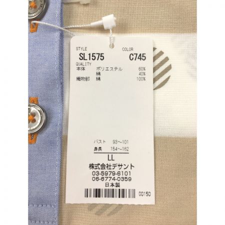  Munsingwear マンシングウェア ゴルフウェア レディース 半袖 サイズLL SL1575 C745 ホワイト×ベージュ