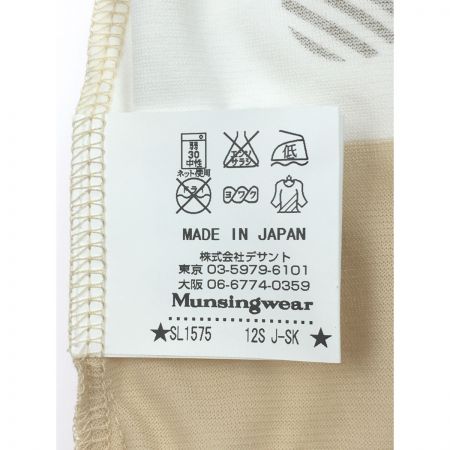  Munsingwear マンシングウェア ゴルフウェア レディース 半袖 サイズLL SL1575 C745 ホワイト×ベージュ