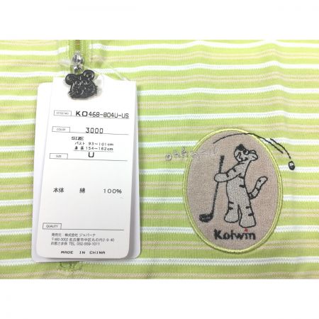  Kolwin ゴルフウェア レディース 半袖 サイズU KO468-804U-US 黄緑