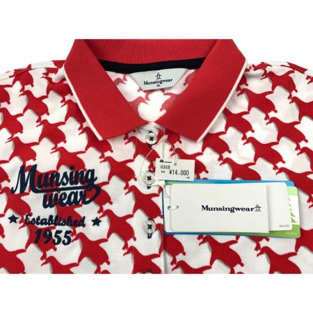  Munsingwear マンシングウェア ゴルフウェア レディース 半袖 サイズ3L SL1704 R499 レッド×ホワイト