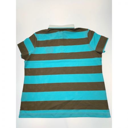  Munsingwear マンシングウェア ゴルフウェア レディース 半袖 サイズLL SL1514 E666 スカイブルー×ブラウン