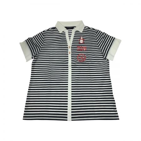  Munsingwear マンシングウェア ゴルフウェア レディース 半袖 サイズLL SL1500 M133 ホワイト×ネイビー