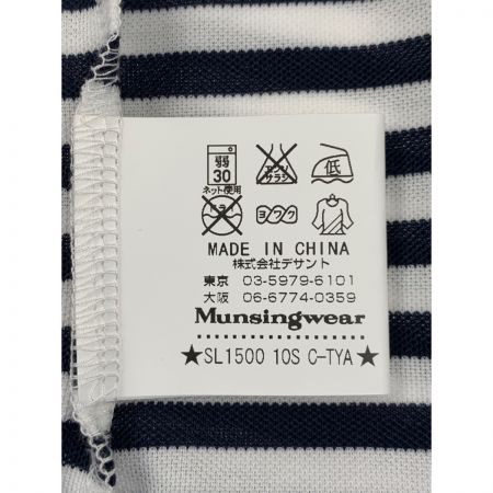  Munsingwear マンシングウェア ゴルフウェア レディース 半袖 サイズLL SL1500 M133 ホワイト×ネイビー