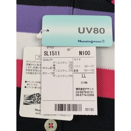  Munsingwear マンシングウェア ゴルフウェア レディース 半袖 サイズLL SL1511 N100 ブラック