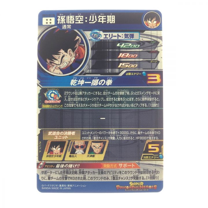 ドラゴンボールヒーローズ 孫悟空:少年期 UGM10-SEC3DA SDBH｜中古｜なんでもリサイクルビッグバン