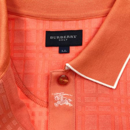 BURBERRY GOLF  春物 長袖 SIZE LL チェック BGV40-769-83 サーモンピンク