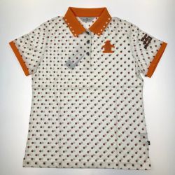 ▽▽ Munsingwear マンシングウェア  夏物 ブランド SIZE LL  XSL1513 N950 ホワイト×オレンジ Aランク