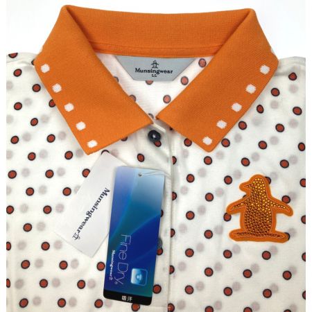  Munsingwear マンシングウェア  夏物 ブランド SIZE LL  XSL1513 N950 ホワイト×オレンジ