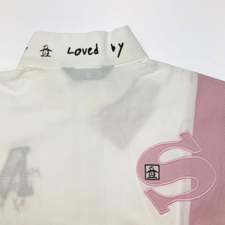  Munsingwear マンシングウェア  ゴルフウェア  サイズLL LG1166 W805 ホワイト×ライトピンク×ブラウン 開封未使用品
